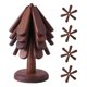 thumbnail image 1 of CAIROYAR 4 salvamanteles de madera para platos calientes, almohadilla aislante con forma de árbol para Navidad, 1 of 7