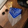 thumbnail image 4 of rhinestone bandana Fringe bandanas for women rhinestone bandana Western Bling Sparkly Bandanas 1 pack,One Size, 4 of 5