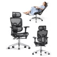 thumbnail image 2 of Doubleslee Ergonomic Office Chair, High Back Mesh Office Chairs with Adjustable Headrest, Lumbar Support, 3D Armrest and Footrest, 2 of 8