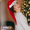 thumbnail image 4 of PMU Christmas Oversized Velvet Light-up Red and White Santa Hat Christmas Celebration Costume Party Accessories Costume Props and Party Supplies for Plays, Festivals, Photo Shoots (1/Pkg) Pkg/1, 4 of 7