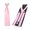 Pink, variant on Men Fashion Satin Skinny 5CM Tie Necktie Y-shape Elastic Suspenders Brace Set