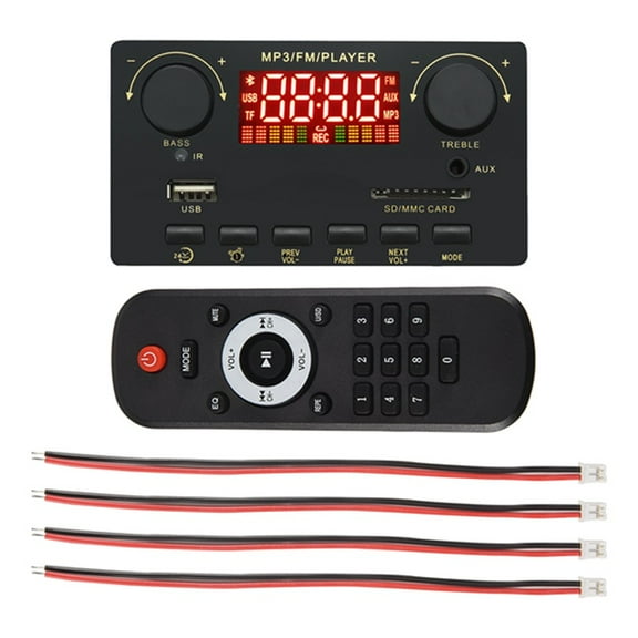2X40W Amplifier Bluetooth 5.0 MP3 Player WAV Decoder Board 12V Car FM Radio Module k4023