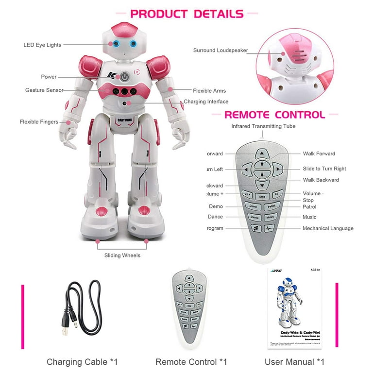 Rc Robot Toy Gesture Sensing Remote Control Robot For Kids - Temu