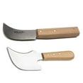 thumbnail image 1 of Ramelson Lead Caming Round Head Knife & Lead Crescent Knife | Stainless Steel Blade| Professional | Detailing | Sharp | Wooden Handle | 2 Pack, 1 of 1