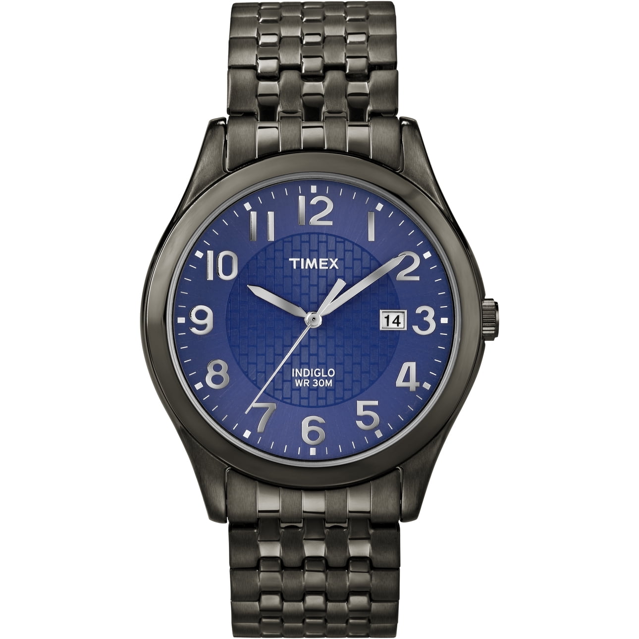 TIMEX INDIGLO 腕時計 Timex Indiglo Watch Men Stretch Stainless Steel Gold WR