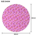 thumbnail image 6 of Pink Halloween Pattern Round Tablecloth 60"x60",Wrinkle Wipeable Table Cloth for Kitchen Dining Room Picnic Patio Party, 6 of 6