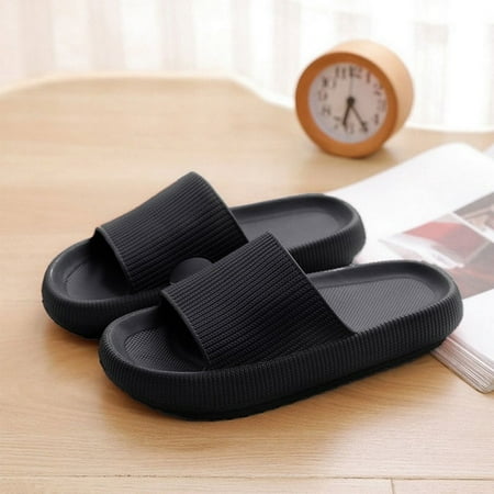 

QWZNDZGR Orthopedic Cloud Slippers Women s flip-flops Beach Sandals Home Bathroom Anti-slip Deodorant Men Heighten Soft Slides Sandals