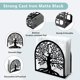thumbnail image 4 of Servilletero decorativo de metal negro con diseño de árbol de la vida para mesa, 12,4 x 12,4 x 4,8 cm., 4 of 9
