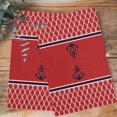 thumbnail image 4 of Red Morocco Kitchen Towels Set of 2, Water Absorbent Dish Towel, Ocean Nautical Anchor Stripe Geometric Decorative Hand Towels - Quick Drying Cloth for Cooking Baking, 18x28 Inch, 4 of 8