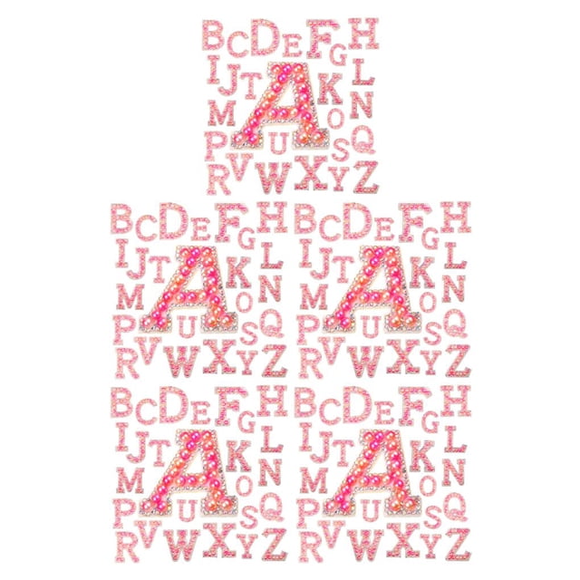 Guardoinrt Sewing Letter Patches Shiny Stitching Ornament Clothes Decor Alphabet Patch Type 1 5Set