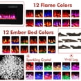 thumbnail image 4 of Giantex 60" Ultra-thin Electric Fireplace, 750W/1500W Recessed & Wall Mounted Electric Fireplace w/Timer Function, Log & Decorative Crystals, Overheat Protection, 4 of 10