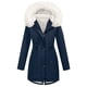 thumbnail image 2 of AUNVITO Women's Winter Parka Fleece Lined Hooded Drawstring Windproof Casual Warm Coat, 2 of 9