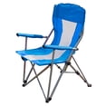 thumbnail image 1 of Silla de campamento portátil silla de campamento plegable de tela de Oxford silla de campamento de pesca al aire libre portavasos azul Picnic, 1 of 10