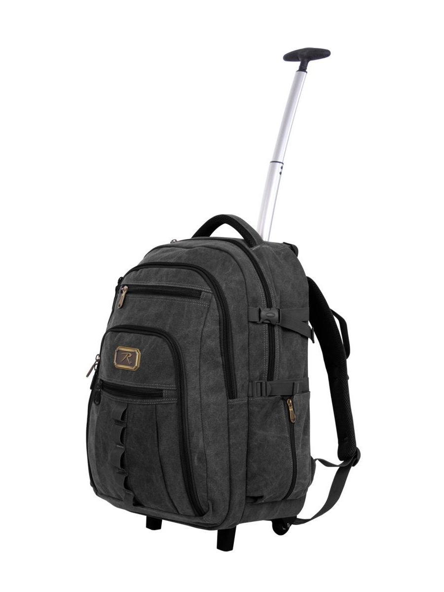 Rothco Wheeled Rolling Canvas Backpack w/Telescoping Handle & Laptop