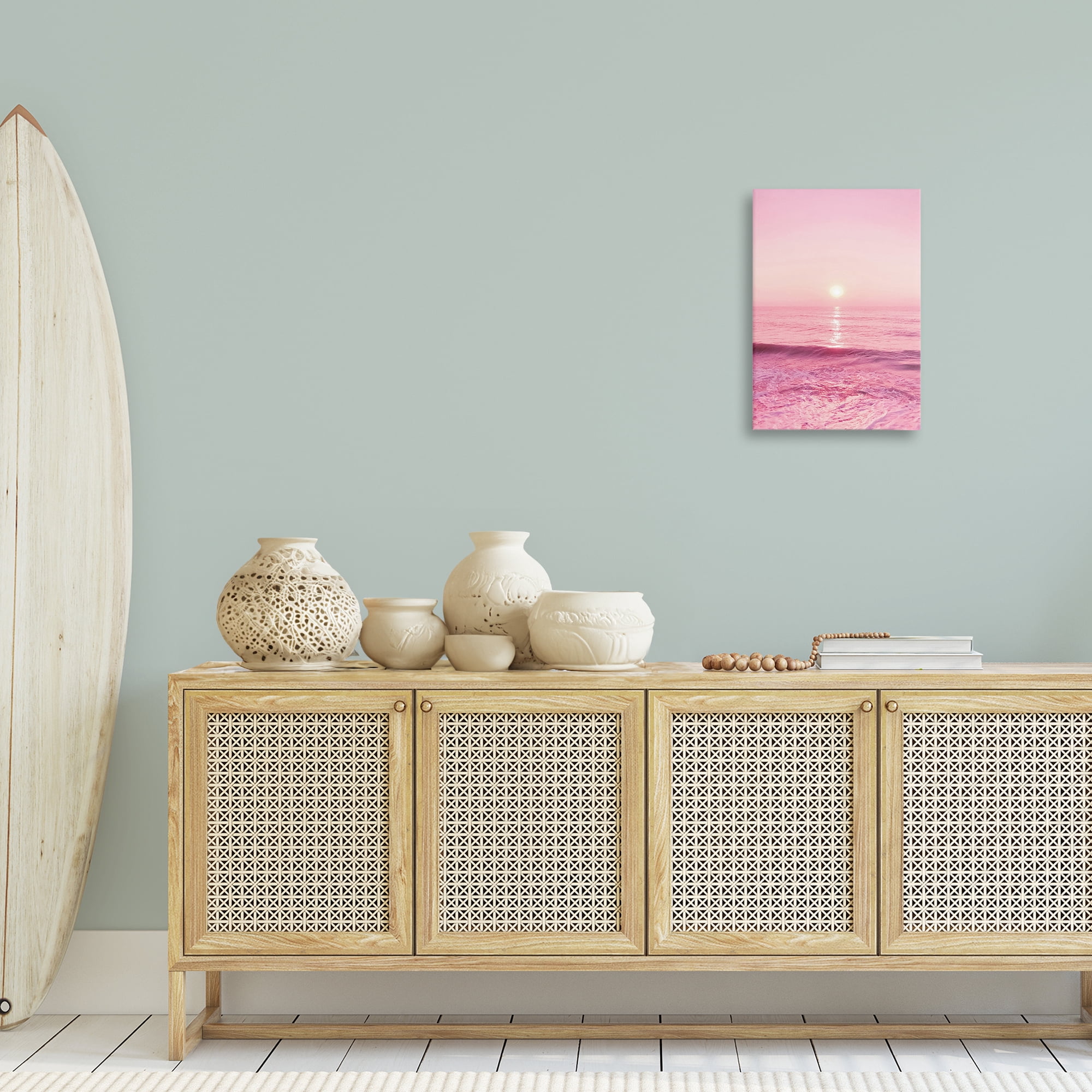 Stupell Industries Peachy Pink Sunset Landscape & Nature Photography Wrapped Canvas Art Print Wall Art, 16 x 24