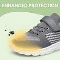 thumbnail image 6 of YHOON Boys Girls Shoes Kids Breathable Athletic Tennis School Sneakers Dark Grey Little Kid Size 13, 6 of 8
