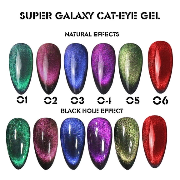 9D Cat Eye Nail Gel - Magnetic Gel Polish 8ml, Long-Lasting Shiny Chameleon Effect, Party Birthday Wedding Nail Art, Salon DIY Kit, UV LED Gel, Women, for Sensitive Skin Easter, Makeup Organizers
