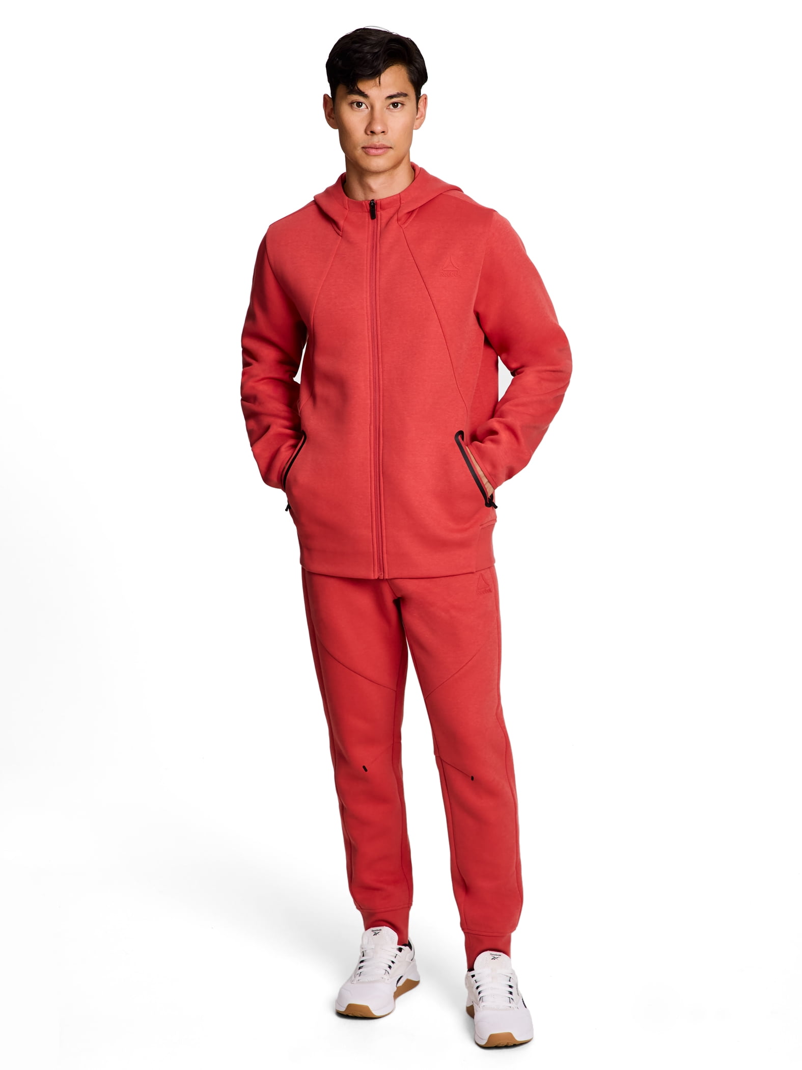 Reebok Men's and Big Men's Momentum Fleece Full Zip Hoodie, Sizes XS-5XL