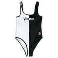 thumbnail image 2 of Women's G-III 4Her by Carl Banks Black/White Minnesota Vikings Last Stand One-Piece Swimsuit, 2 of 3