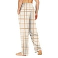 thumbnail image 4 of JGNGSHN Men’s Plaid PJs Pants, Loose Fit Lounge Bottoms with Drawstring Waist and Pocket, Straight Leg Soft Sleepwear Pants, 4 of 8