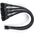 thumbnail image 2 of 2 piezas (FH-4) -Cable divisor de ventilador de 4 pines Cable de alimentación para ventilador de computadora Convertidor de cable divisor de ventilador 1 a 4, 2 of 4