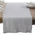 thumbnail image 3 of Fennco Styles Graciella Fringed Stone Washed Design 100% Linen Table Runner - 16"x72", 3 of 5