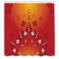 thumbnail image 2 of Ambesonne Oriental Shower Curtain, South Culture Flora, 69"Wx84"L, Ruby Vermilion, 2 of 4