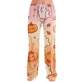 thumbnail image 4 of RUPKUL Ultra-Soft Halloween Pajama Pants Women Thin Comfy Drawstring PJ Pants Womens Lounge Pants Trousers, Earthy Yellow, S, 4 of 6