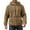 Brown, variant on Men's Jacquard Fuzzy Hoodie Long Sleeve Drawstring Solid Pullover Top with Pockets for Winter Brown M