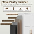 thumbnail image 4 of Metal Pantry Cabinet, 61''  White Kitchen Pantry Storage Cabinet with Doors and Adjustable Shelves, Utility Room, Homes, Offices, Garage-, Assembly Required, 4 of 10