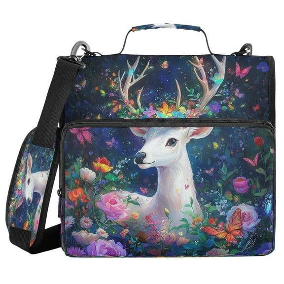 YAZAOO Zipper Binder trapper keeper Documents Organized Design Whimsical Garden Guardian Printed