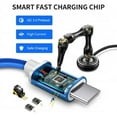 thumbnail image 4 of 4ft USB-C Cable for Kyocera DuraForce Pro 3 Phone - Blue Charger Cord Power Wire Type-C Y8R Compatible With DuraForce Pro 3 (2023) Model, 4 of 5