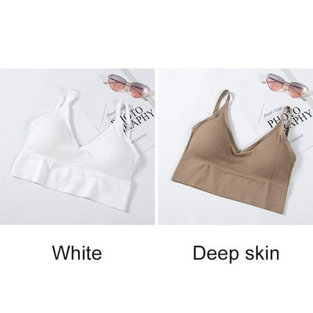 

QWZNDZGR 1/2 Pcs Bras for Women Sexy Seamless Bra U Type Backless Push Up Bralette Women Female Wireless Solid Wire Free Brassiere