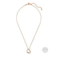 thumbnail image 3 of Samie Collection Open Heart Crystal Pendant Necklace with Swarovski Crystal in Rose Gold Plating, 16”+2”, 3 of 9