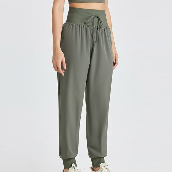 Wycnly Womens Sweatpants Jogger Pants for Women High Waist Drawstring Casual Solid Sports Running Pants Relaxed Fit Workout Athletics Sweatpants Trousers Fall