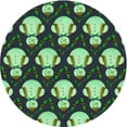 thumbnail image 1 of Ahgly Tapis Rond Lavable en Machine Intérieur Transitionnel Vert Canon, 4 Pieds Rond, 1 of 7
