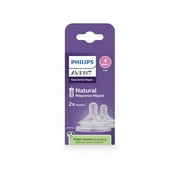 (2 pack) Philips Avent Natural Response Nipples, Fast Flow (Flow 4), 2-Pack, SCY964/02