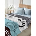 thumbnail image 4 of King Size Flat Sheet Only, Laundry Room Soft Brushed Microfiber Bed Sheets, Wash Dry Fold Repeat Splicing Colorful Wood Hotel Quality Breathable Bedding Top Sheet, Easy Care, 105"x98", 4 of 9