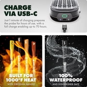 iQ Sense by CHEF iQ Smart Wireless Meat Thermometer, WiFi Unlimited Range, 5 Sensors, 4 Ultra-Thin Probes - Gen 3