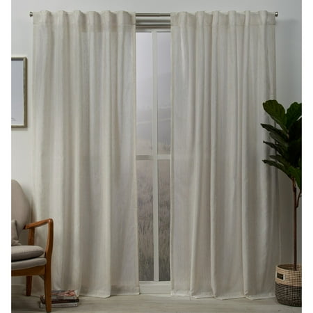 - Exclusive Home Curtains 2 Pack Muskoka Teardrop Slub Embellished Hidden Tab Top Curtain Panels