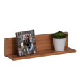 Honey Can Do Bamboo LShaped Shelf with 15lb Capacity, Brown