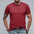 thumbnail image 2 of JoveMarine Mens T-Shirts Crew Neck Casual - Basic Tees Short Sleeve Color Gym Tops, Shirts for Men Pure Cotton Summer Top, Mens Shirts for Workout,Wine XL, 2 of 5