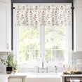 thumbnail image 5 of Floral Valances for Windows Leaf Rod Pocket Curtain Valance Window Treatment Short Curtains for Kitchen Living Room, 58"x16", 5 of 5