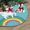 thumbnail image 3 of FMSHPON Fairy UnicornRainbow Xmas Christmas Tree Skirt Stand Mat for Holiday Party Decoration Indoor Outdoor 36 inches, 3 of 3