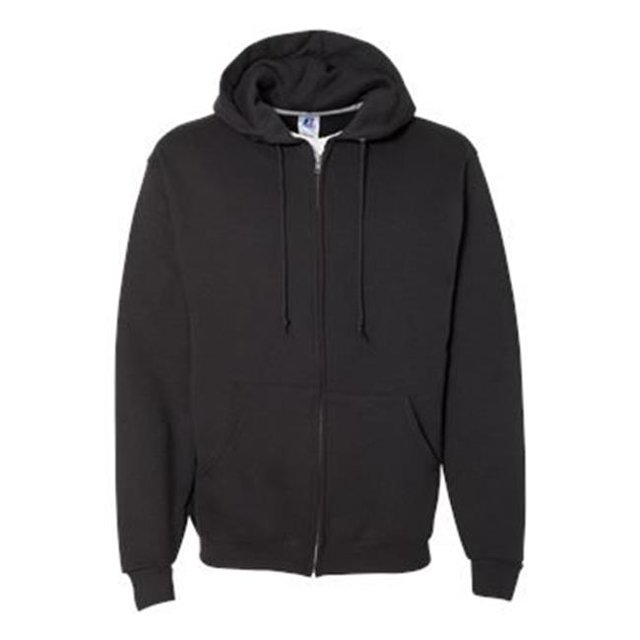 Dri Power Hooded Full-Zip Sweatshirt, Black - Medium