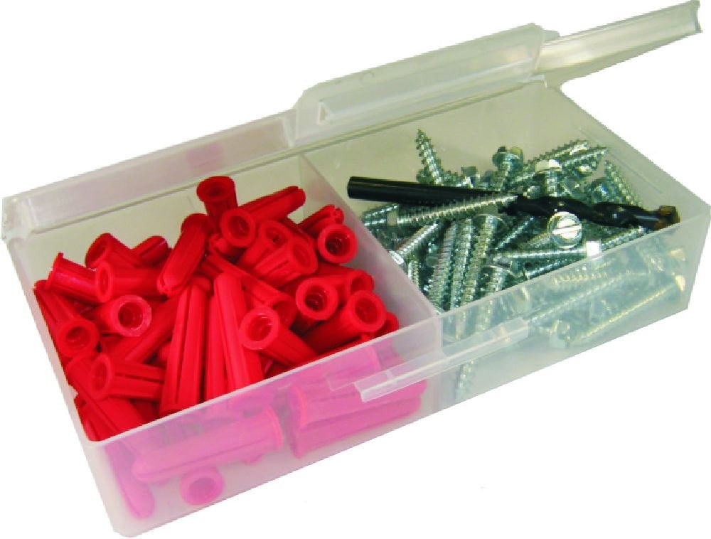 L.H. Dottie K14CHX Anchor Kit, Hex/Slotted, 12 by 1-1/2-Inch Length Screw, 23 Anchor, Red