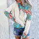 thumbnail image 4 of Sudadera con estampado geométrico para mujer Costura con capucha Impreso Tops sueltos Blusa Pompotops  gfhjh12616, 4 of 8