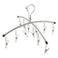 thumbnail image 1 of Dsscvnef Functional Windproof Sock Clip Clothesline with 10 Clips Portable Folding Sock Rack Underwear Clothesline Rack Balcony Travel Versatile Slip Clothes Clip, 1 of 7