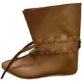 thumbnail image 2 of Medieval Leather Shoes Ankle Length Brown Renaissance Boot (Black), 2 of 3