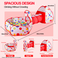 thumbnail image 3 of LWBDD 3 in 1 Kids Ball Pit Play Tent with Tunnel, Portable Children Boys Girls Play Tents Crawl Tunnels Toys Set, 3 of 7